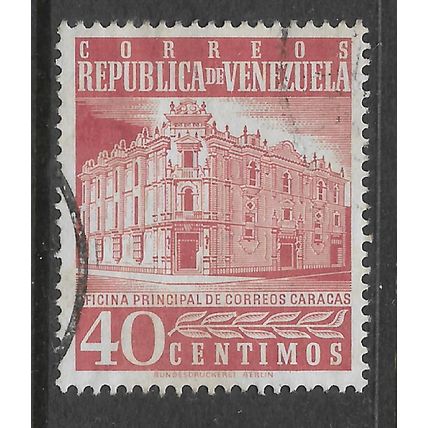 VENEZUELA 1958 40c RED GPO CARACAS SG 1482 FINE USED#