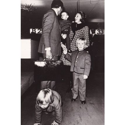 Princess Beatrix Prince Claus in Car Park Dutch RPC Postcard