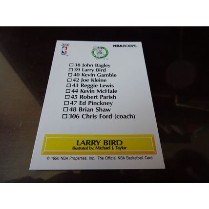 1990-91 NBA Hoops Card # 356 Larry Bird Excellent-Mint (6) Boston Celtics (SB)