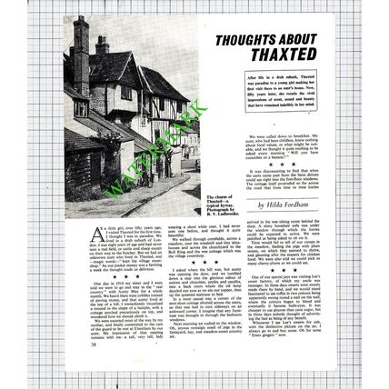 Thaxted Essex Hilda Fordham - 1969 Article