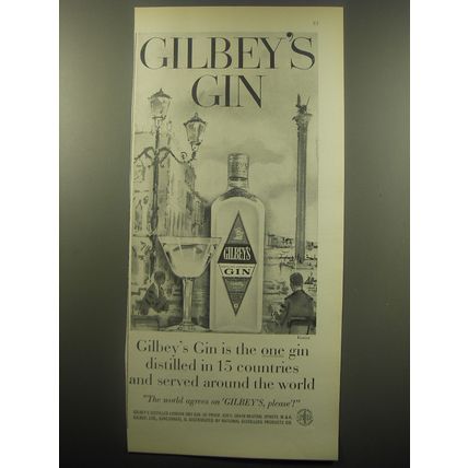 1959 Gilbey's Gin Ad - Venice