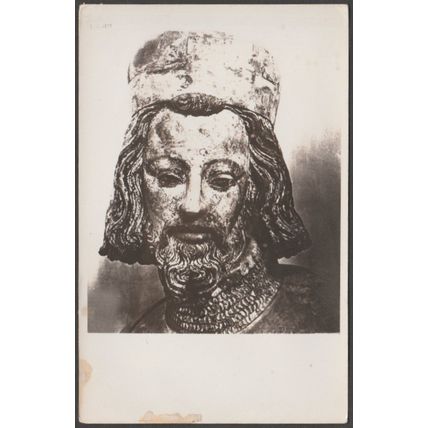 Bust of Good King Wenceslas, St Vitus Cathedral, Praha, 1942 - Old Photograph