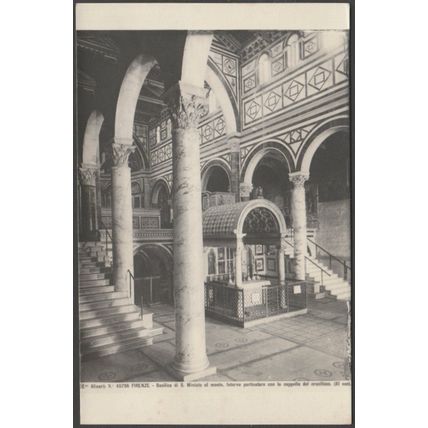 Basilica di San Miniato al Monte, Firenze, c.1920 - Alinari Foto Cartolina