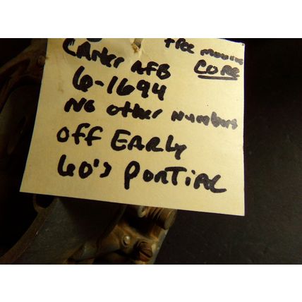 Pontiac Carter AFB Carburetor 6-1694 Early 60's