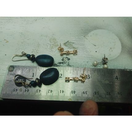 3 pair of sterling silver earrings