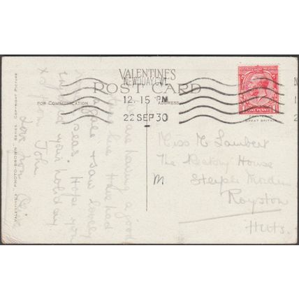 Rocks at Newquay, Cornwall, 1930 - Valentine's Postcard