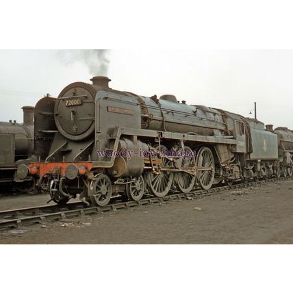 pu3371 - Engine No.72000 Clan Buchanan at Polmadie Shed, Glasgow- print 6x4