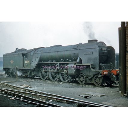 pu3513 - Engine No.60509 Waverley, at Edinburgh Haymarket Shed - print 6x4