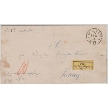 Mi: 1 used Berlin 11.6.1879 - Perleberg Gebuhrenzettel (free, no charge)