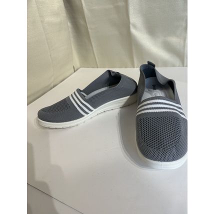 Musshoe Elastic Knit Flexible Pull On Walking Shoe/Sneakers Women's Size 11 Grey