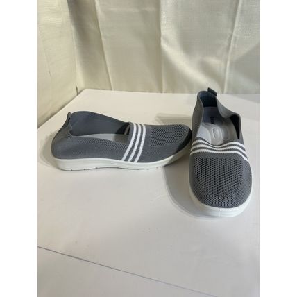 Musshoe Elastic Knit Flexible Pull On Walking Shoe/Sneakers Women's Size 11 Grey