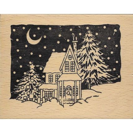 Anita's. Wood Mounted Rubber Stamp. App 11.5x9cm. Stamping Cardmaking Crafts