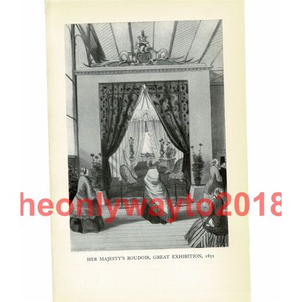 Queen Victorias Boudoir, Great Exhibition 1851, Book Illustration (Print), 1934