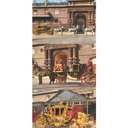 The Royal Mews Carriage 3x Buckingham Palace Postcard s