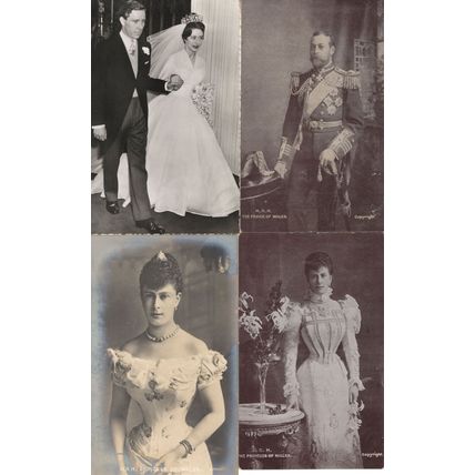 The Prince & Princess Of Wales 4x Royal Antique Star Series Postcard s