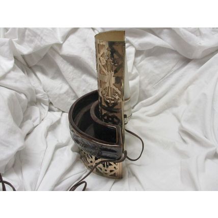 Vintage from the 1950s mid century modern tv planter/lamp sierra-columbia