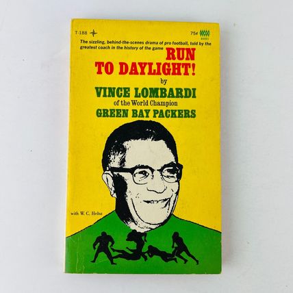 Run To Daylight Vince Lombardi 1968 Paperback Book Green Bay Packers