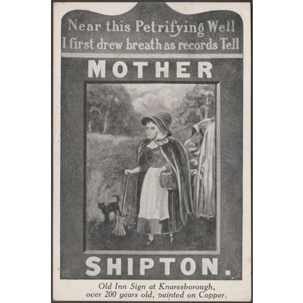 Mother Shipton, Old Inn Sign at Knaresborough, c.1910 - JW Simpson Postcard