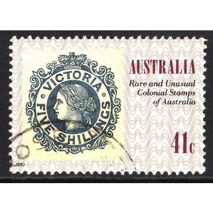 AUSTRALIA 1990: 150th ANNIV WORLD'S FIRST POSTAGE STAMP - 41c VICTORIA USED (G1)
