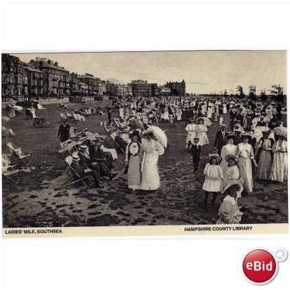 MODERN REPRO LADIES MILE SOUTHSEA HAMPSHIRE POSTCARD