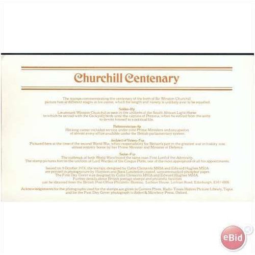 GB Cover 1974 Sir Winston Churchill Cent - Chesterfield