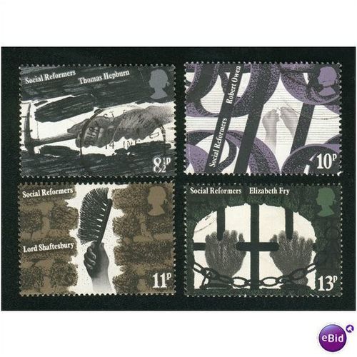 GB stamps 1976 used set - SG 1001-1004 - Social Reformers