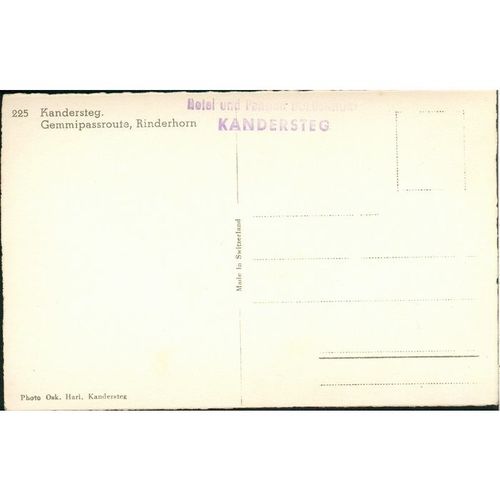 Switzerland Postcard - Kandertsteg. Gemmipassrouta, Rinderhorn - Photo Oak 225