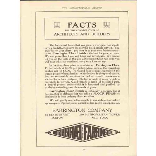 farrington company 1910 floor finish facts consideration vintage ad