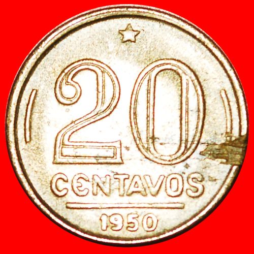 ERROR: BRAZIL ★ 20 CENTAVOS 1950 BARBOSA (1849-1923)! LOW START ★ NO RESERVE!