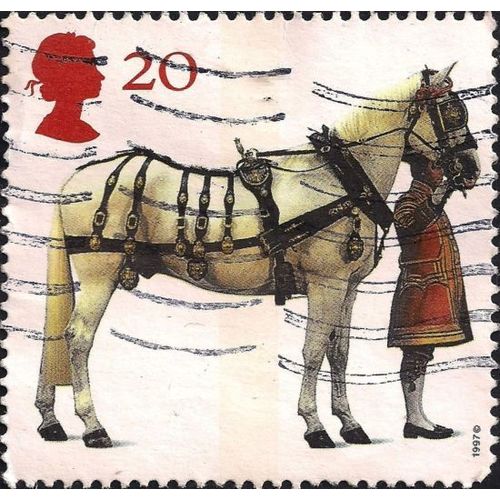 GB, Horses of the Queen, white 1997, 20p, #2