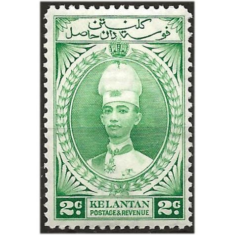 Kelantan 1937 SG41 2c Green Mounted Mint ... ..