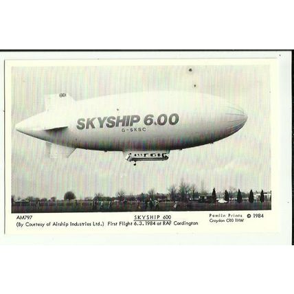 Aviation SKYSHIP 600 Postcard (Pamlin AM797)