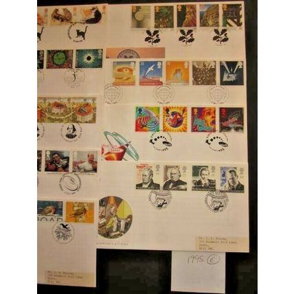 1995 A YEAR GROUP OF NINE COMMEMORATIVE F.D.I. POSTMARKED COVERS. (E) #01231