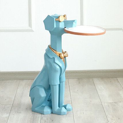 Nordic Light Luxury Living Room Sitting Dog Tray Statue Sofa Table 32x18x62