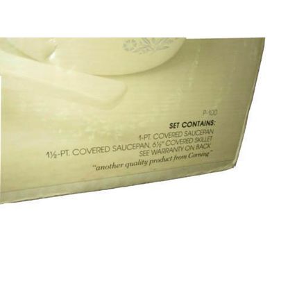 VTG RETRO P-100 CORNING WARE WHITE CORNFLOWER BLUE MENU-ETTE SEALED BOX