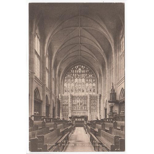 Chapel & Reredos Cheltenham College Gloucestershire Postcard