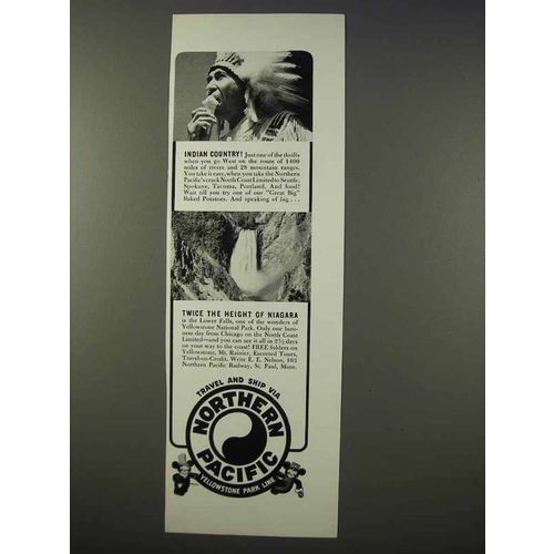 1941 Northern Pacific Railroad Ad - Indian Country
