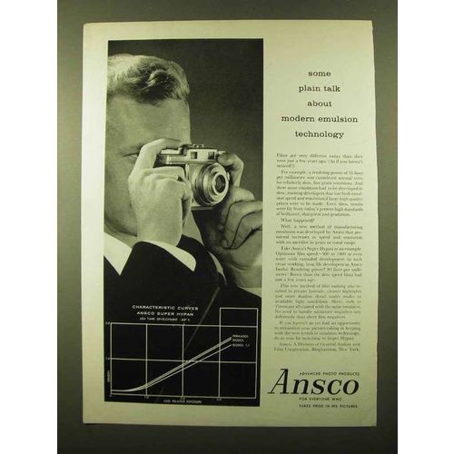 1958 Ansco Super Hypan Film Ad - Modern Emulsion