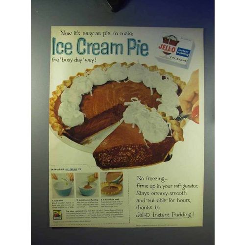 1959 Jell-O Instant Pudding Ad - Ice Cream Pie