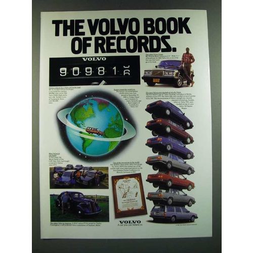 1986 Volvo cars Ad - The Volvo Book of Records