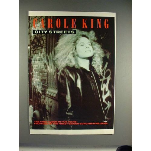 1989 Carole King City Streets Album Ad - NICE!