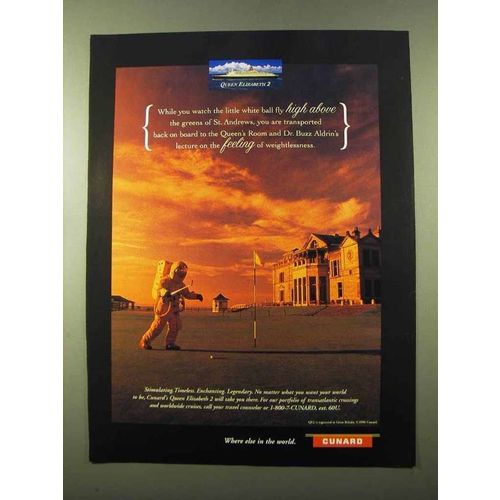 1996 Cunard Cruise Ad - White Ball Fly High Above