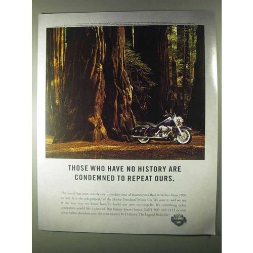 1999 Harley-Davidson Motorcycle Ad - Have No History