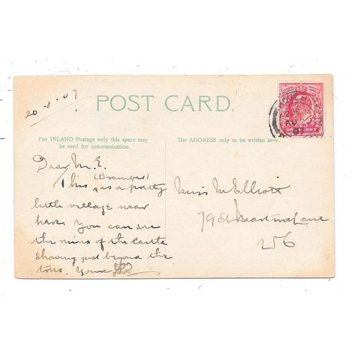 NICE PRINTED POSTCARD OF THE VILLAGE BRAMBER SUSSEX POSTED 1907 (1366)