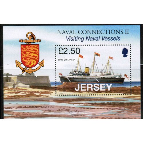 2008 JERSEY - Ship HMV Brittania souvenir sheet Mint NH - Scott #1333