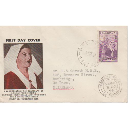 Australia 1955 Florence Nightingale FDC see others