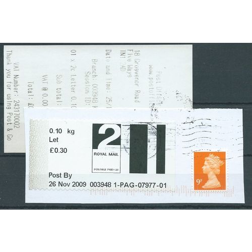 2009 2ND CLASS POST & GO (TUNBRIDGE WELLS) ON PIECE(EBID50-429XL)