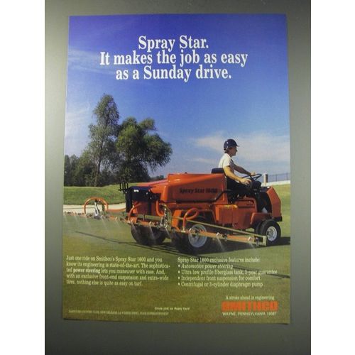 1991 Smithco Spray Star 1600 Ad - It makes the job as easy as a Sunday Drive