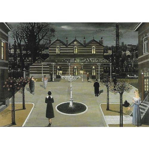 Paul Delvaux: Petite place de gare, 1963: Oil on canvas.