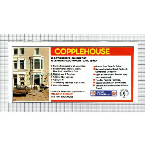 C7648) Copplehouse Southport John Ferber / White Lodge Larry McKee - 1986 Advert